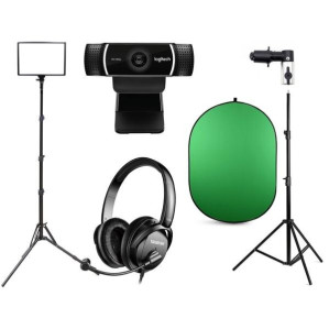 [오토케] 게임방송 풀패키지/큐브라이트45 LED 조명/로지텍 C922/탁스타 TS-451M 헤드셋/크로마키 배경 > 영상가전