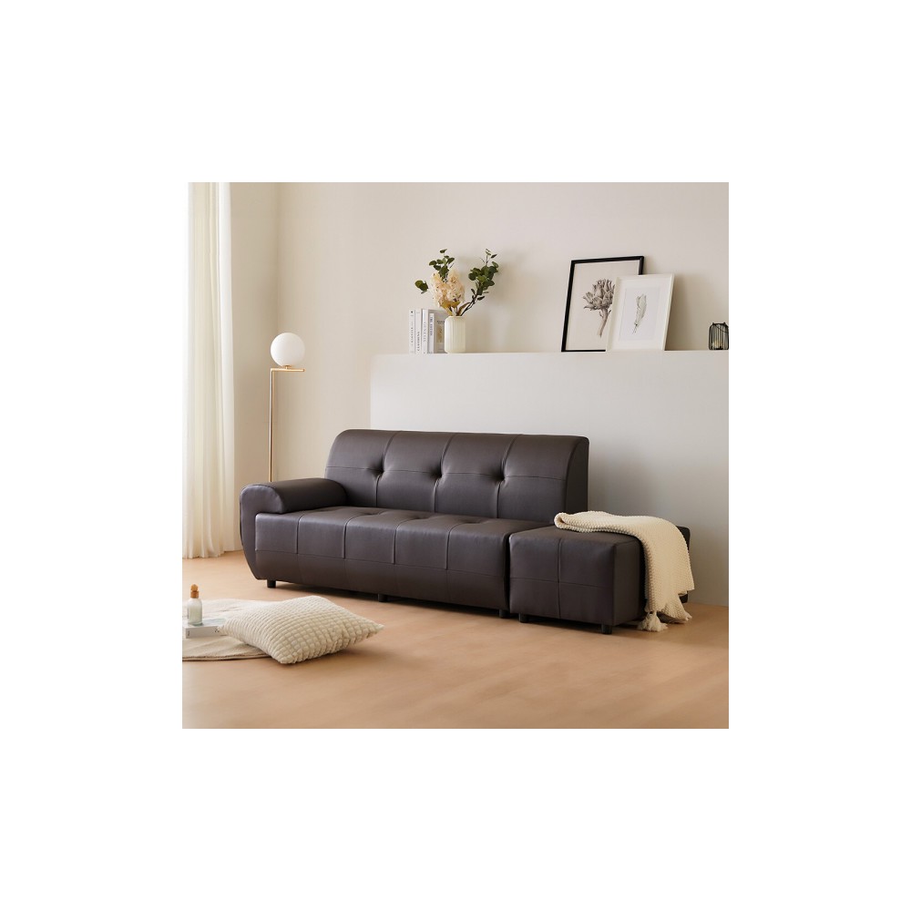 리빙스 3인용 PU가죽 소파 DF901087