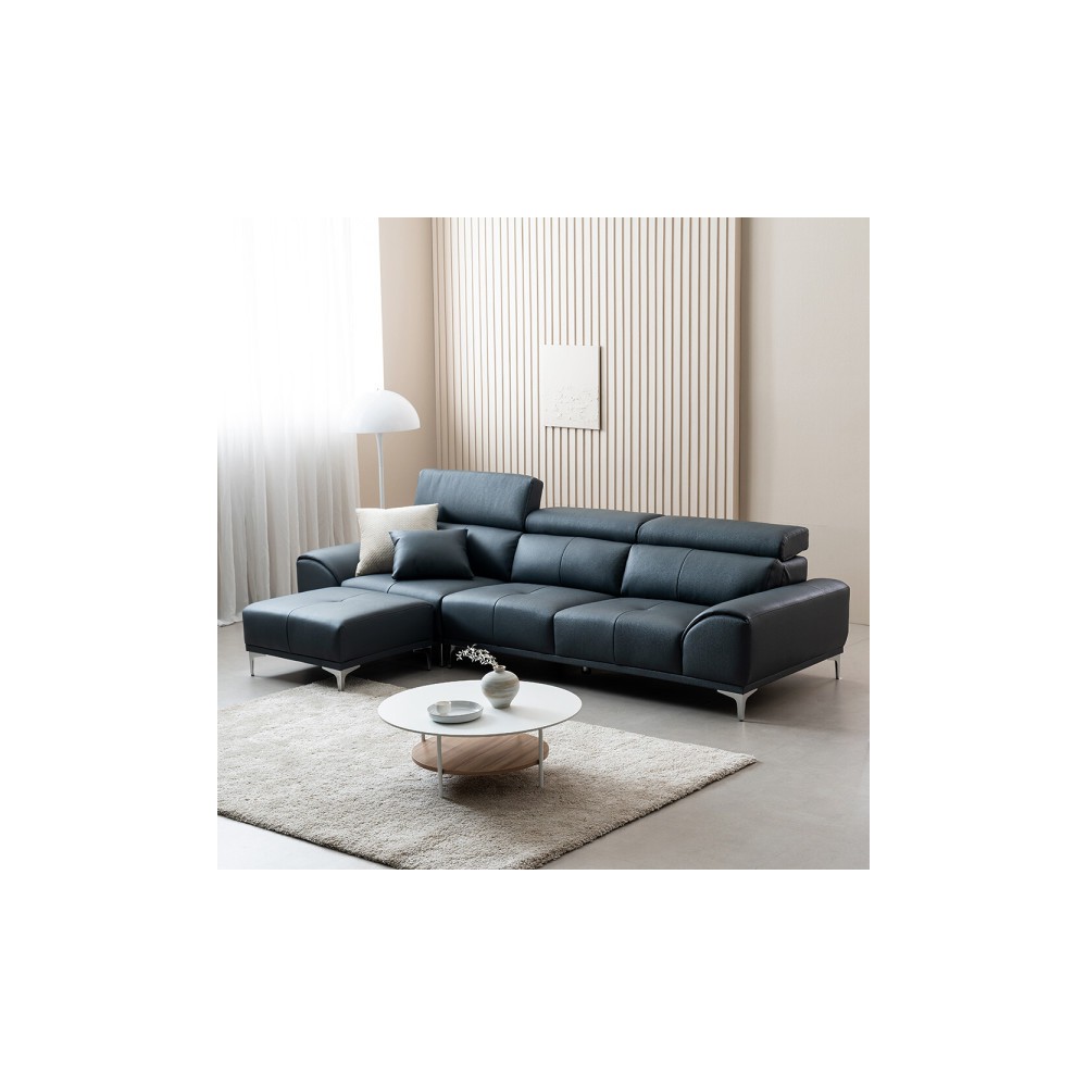 (10%쿠폰) 비비드 천연 통가죽 소파 3/4인