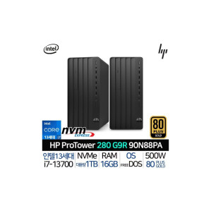인텔 13세대 i7 데스크탑 본체 가정용 컴퓨터 사무용 PC 프로 TWR 280 G9 R 90N88PA_T2
