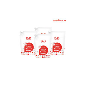 비앤비 세제 베이비파우더 1500ml 리필 4개입+(800ml 4입+50ml 4입+티슈 증정)_SB01